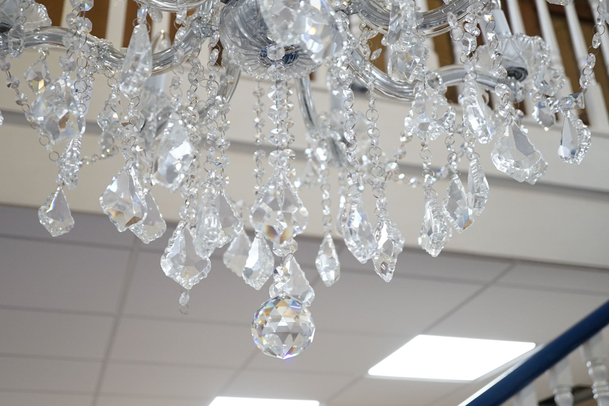 An 8 branch, 12 light chandelier
